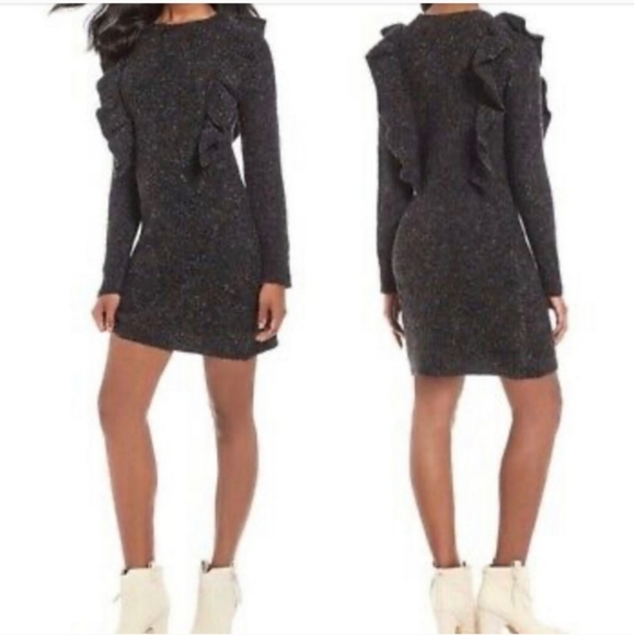 STUNNING EUC Chelsea & Violet Ruffle Sweater Dress! - Picture 2 of 5